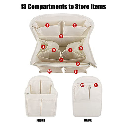 Bag Organizer Insert, Oxford Fabric Travel Divider Bag for Men or Women, Lightweight Bag Liner, Waterproof Organizer Pouch for Rucksack, Tote Bag, Shoulder Bag, etc. (Small) - size: Small