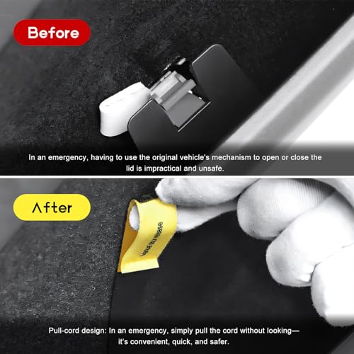 4 PCS Car Door Emergency Pull Cords, High Strength Nylon Manual Door Release Strap for Quick Escape, Universal Extended Safety Rope Escape Pull Strap for Vehicle Doors