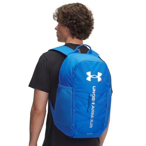Under Armour Unisex Hustle Sport 6.0 Backpack, (402) Blue Atlantis/Black/Metallic Silver, One Size Fits Most - color: (402) Blue Atlantis / Black / Metallic Silver, size: One Size Fits Most