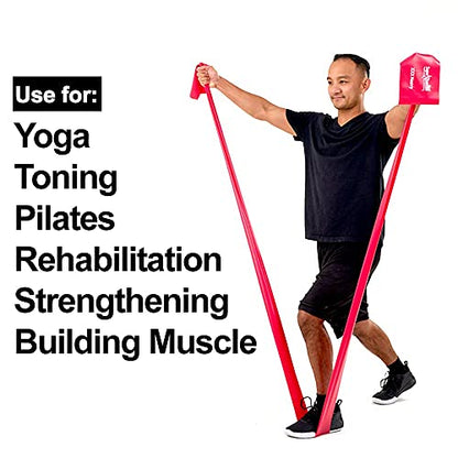 Resistance Band for Working Out | Super Exercise Bands 8,16,24 Yard Bulk Rolls |10 Strengths in Light Medium and Heavy Resistance Bands | Latex Free Workout Bands Including App and e-Book - size: 24 Yards, style: Beginner Level 2