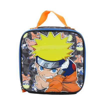 Bioworld Naruto 5-Piece Backpack & Lunchbox Set With Water Bottle - color: 5-pc Naruto Clear, size: 16 Inches