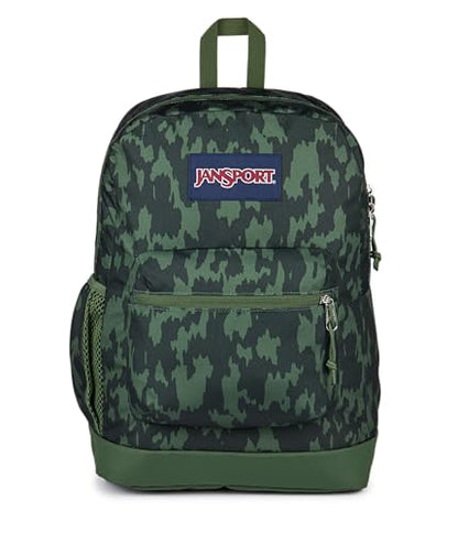 JanSport Cross Town Plus Backpack - Large Main Compartment, Side Water Bottle Pocket, 15-Inch Padded Laptop Sleeve - Camo Illusion - color: Camo Illusion