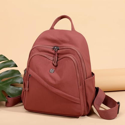Mini Backpack Purse for Women Lightweight Nylon Casual Bag Small Daypacks for Work Travel (C Wine Red) - color: C Wine Red