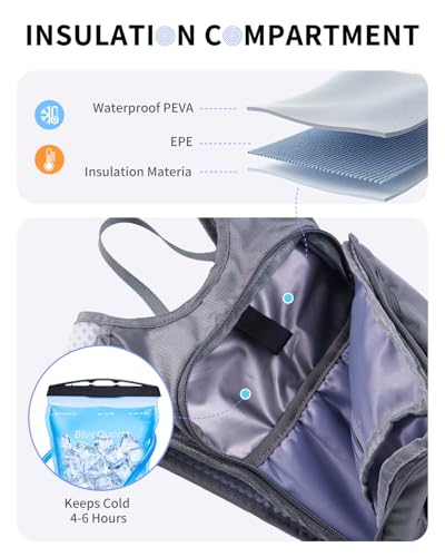Blue Quartz Hydration Backpack with 2L Water Bladder, Hiking Water Pack with Insulated Compartment for Women Men, Lightweight Cycling Daypack with Phone Pocket, Hydration Pack for Running,Biking - color: Grey