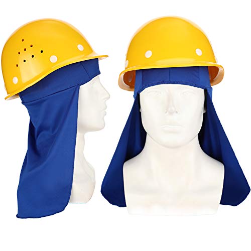 2 Packs Cooling Skull Cap with Neck Shade, Elastic Hard Hat Sun Shield for Men Women, Quick Dry Moisture Wicking - color: Blue, size: One Size