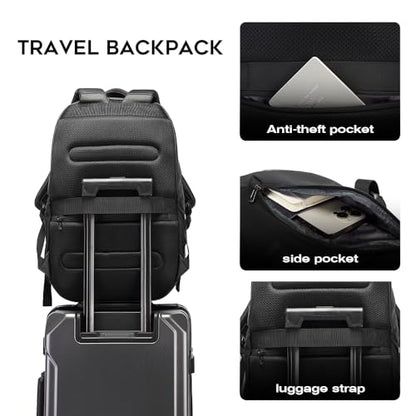 FUTURE AESTHEICS Travel laptop Smart Backpack for men women ，Business waterproof Backpack with USB charge Port,Anti Theft Travel Laptop Backpack Fits 15.6 Inch Notebook
