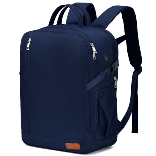 Lossga Travel Backpack, 18x14x8 Spirit Airlines Personal Item Travel Bag, Carry On Backpack Flight Aproved, Weekender Bags for Women and Men, 30L Water Resistant Lightweight Travel Backpacks - color: Navy, size: 30L