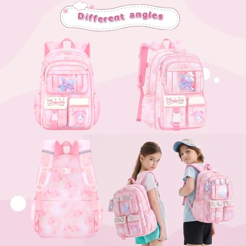 Cute Backpacks for Girls, Cute Backpack for School, Cute School Backpack for Kids Ages 6-12 - color: Pink