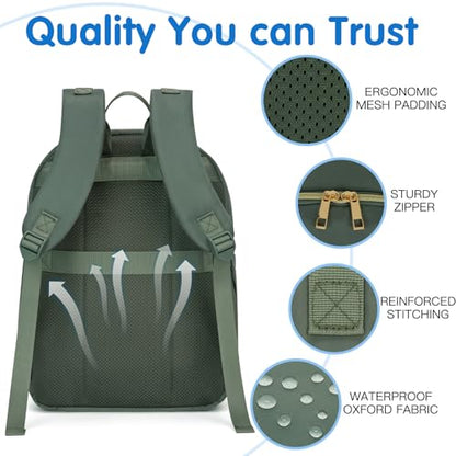KABAQOO Baby Diaper Bag Backpack, Waterproof Diaper Backpack for Mom & Dad with Changing Pad, Insulated Pockets and Stroller Straps, Baby Shower Gifts for Girls & Boys, Sage - color: Sage