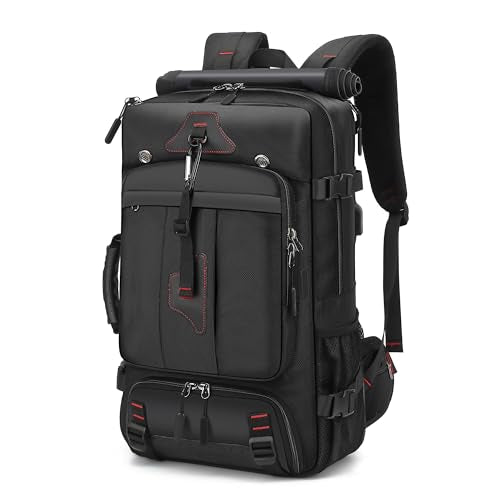 60L Large Travel Backpack with Shoe Compartment, Convertible Utility Backpack for Men, Extra Large Multi-Pocket Backpack with Laptop Sleeve for Gym, Road Trip, Business & Overnight Travel
