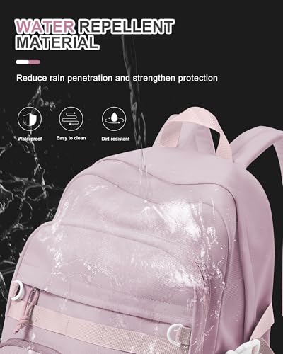 Aesthetic School Backpack for Women Men College Backpack With Lots Of Pockets Waterproof Travel Casual Daypack Cute Bookbag For Teens Girls Boys High School Bag(Purple) - color: B5-purple