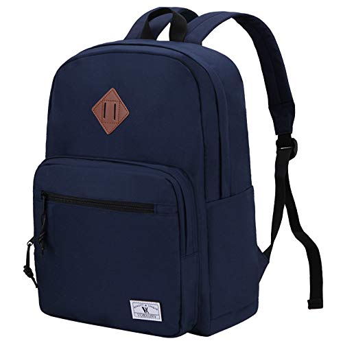 VX VONXURY Backpack for Men Women, Lightweight Kids School Bag, Classic Basic Laptop Bookbag for College Work Travel Hiking - color: Blue