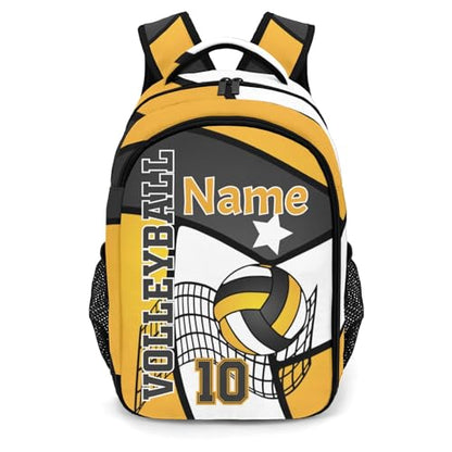 Volleyball Yellow Black White Shoulders Backpacks Casual Daypacks for Women Men Sports Party - color: Muilti 18