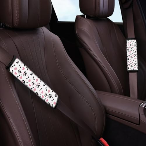 Dreaweet Dog Paw Print Seat Belt Cover Pad for Kids Cute Seatbelt Covers Soft Seat Belt Shoulder Pad for Car Bag Backpack - color: Dog Paw Print