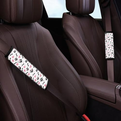 Dreaweet Dog Paw Print Seat Belt Cover Pad for Kids Cute Seatbelt Covers Soft Seat Belt Shoulder Pad for Car Bag Backpack - color: Dog Paw Print