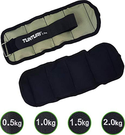 Tunturi Neoprene Ankle Weights – 2 kg - size: 1 kg