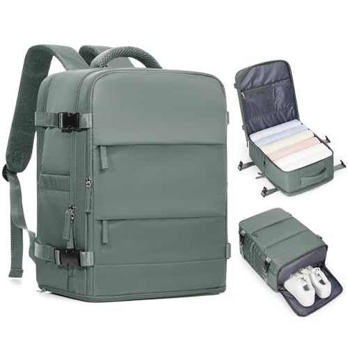 Travel Backpack for Women Airline Approved Carry on Backpack for Airplanes Mochila De Viaje Spirit Airlines Personal Item Bag 18x14x8 Personal Item Travel Bag Backpack for Traveling on Airplane - color: A-olive Green, size: Small