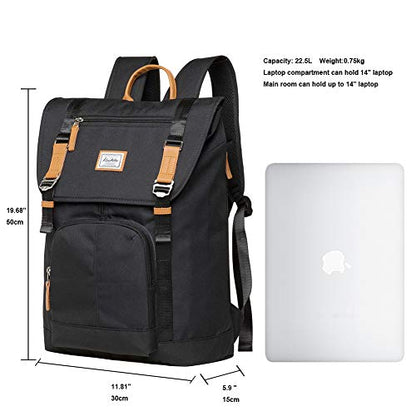 KAUKKO Casual Daypacks&Multipurpose Backpacks,Outdoor Backpack,Travel Casual Rucksack, Laptop Backpack Fits 15" - color: 13-black