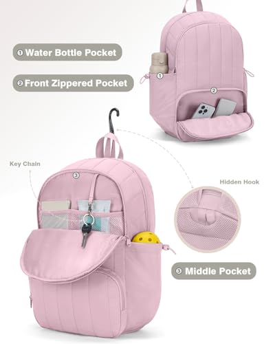 Pickleball Bag, Pickleball Backpack with Shoe Compartment and Paddle Slots, Large Sports Gym Backpack with Wet Pocket - color: Pink