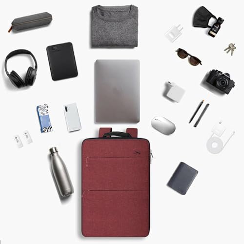 ZINZ Slim & Expandable Laptop Backpack 15 15.6 16 Inch,RD01BK01 - color: Rd01bk01, size: 15"-16"