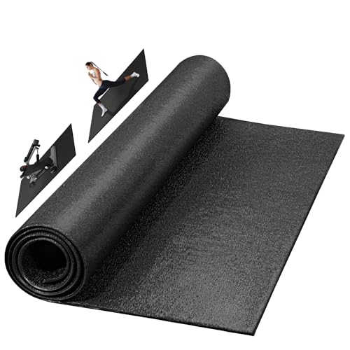 Fitvids Treadmill Mat 1/4" Thick Non-Slip Gym Mats Floor Protection Pad Compatible for Treadmills,Elliptical,Exercise Bikes,Stationary Cycles and Accessories - size: 48"Lx24"Wx0.25"H