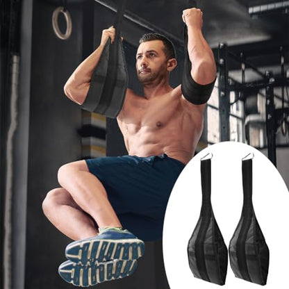 Hanging Ab Straps for Pull Up Bar, Ab Sling Strap for Arm Pull up Workout Support, Padded Arm Support Slings Hang Bar Assist Strap for Training Knee and Leg Raise