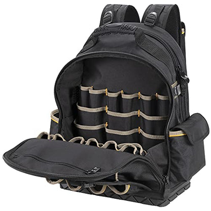 CLC Work Gear PB1133 38 Pocket Molded Base Tool Backpack, Black/Blue - style: Backpack