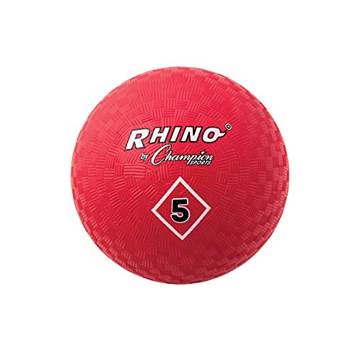 Champion Sports Playground Ball – Durable High-Bounce Ball, Sizes 5", 6", 7", 10", 13" & 16" for Gym, Recess & Play - style: 5" Diameter