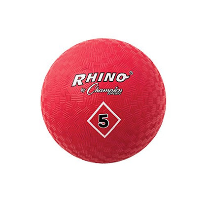 Champion Sports Playground Ball – Durable High-Bounce Ball, Sizes 5", 6", 7", 10", 13" & 16" for Gym, Recess & Play - style: 5" Diameter