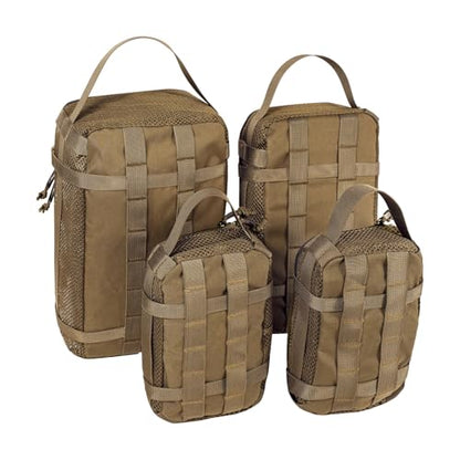 4 Set Tactical Packing Cubes ，Compressible Mesh Duffle Storage Bag,Portable Edc Molle Pouch Organizer. - color: CB