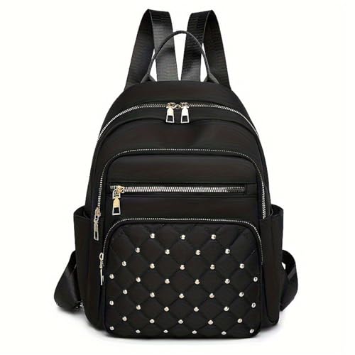 Women Casual Backpack: Multi-Pocket, Large-Capacity, Fashionable & Wear-Resistant - Ideal for Daily Commuting & Travel-black - color: Black