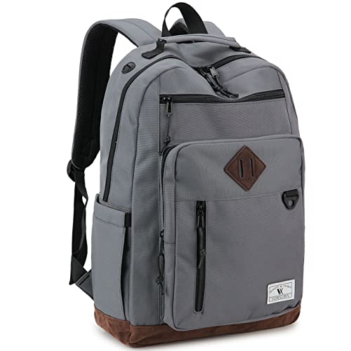VX VONXURY Backpack for Men Women,Lightweight 15.6in Bookbag with Mulitiple Pockets,Water Resistant Travel Laptop Backpack - color: Medium-dark Grey, size: For 15.6in Laptop
