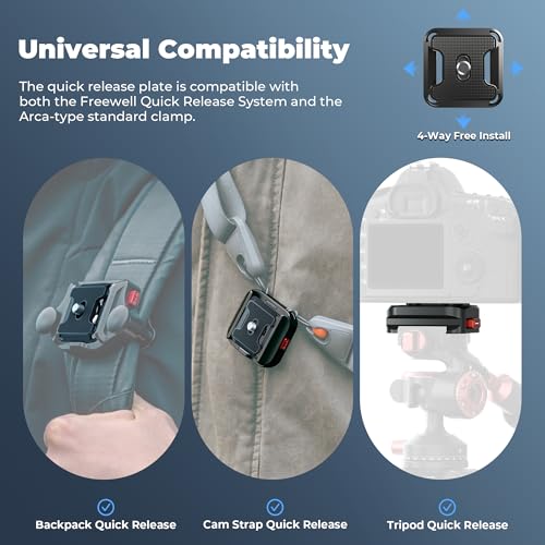 FREEWELL Camera Strap Quick Release Clamp, Compatible with DSLR, Mirrorless, and Digital Cameras, Supports Up to 10KG - style: Camera Strap Quick Release Clamp