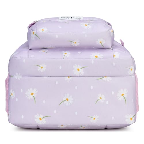 abshoo Classical Basic Daisy Womens School Backpack For College Teen Girls Water Resistant Bookbag (Daisy Purple) - color: Daisy Purple, size: 16.5 Inc