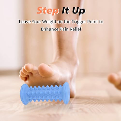 Plantar Fasciitis Relief,Foot Roller,Foot Massager Roller for Plantar Fasciitis,Deep Tissue Muscle Massage,Arch and Heel Pain Relief,Portable Reflexology Tool-Blue - color: Blue