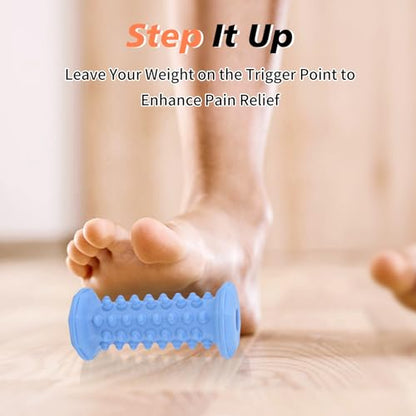 Plantar Fasciitis Relief,Foot Roller,Foot Massager Roller for Plantar Fasciitis,Deep Tissue Muscle Massage,Arch and Heel Pain Relief,Portable Reflexology Tool-Blue - color: Blue