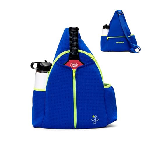 Swinton Pickleball Bag for Women and Men – Stylish Pickleball Backpack | Lightweight, Water-Resistant Pickleball Paddle Bag | Unisex Pickleball Bags with Space for Paddles, Balls & Accessories - color: Royal Blue