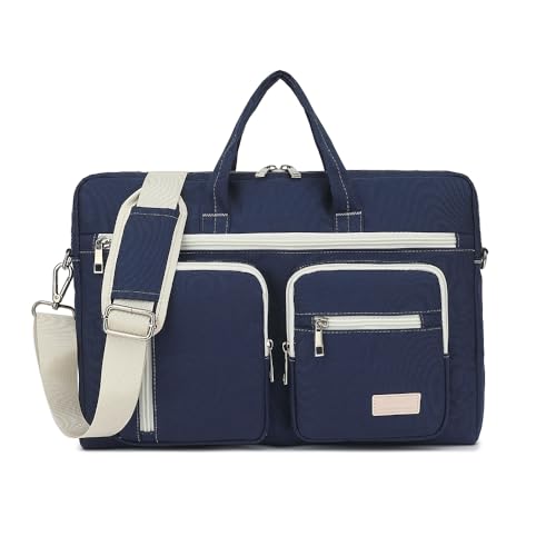 15-15.6 inch Laptop Shoulder Bag, for MacBook Pro 16, Hp Lenovo Dell 14 inch Waterproof Messenger Bag Case Sleeve (Dark blue) - color: Dark Blue
