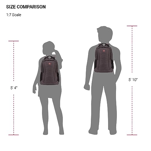 SwissGear 5668 Laptop Backpack, Dark Gray Heather, 18.25 In - color: Dark Grey Heather