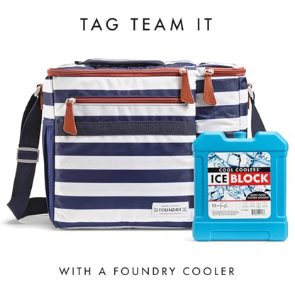 Cool Coolers by Fit + Fresh,XL Cooler Ice Block,Large and Powerful Ice Pack,Perfect for Insulated Cooler,Beach Bag,Backpack-Cooler & Travel,Blue,(Pack of 8) - size: Large Cooler Ice (Pack of 8)