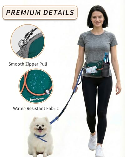 sportsnew Hydration Waist Pack with Water Bottle Holder, 2L Large Fanny Pack for Running Hiking Dog Walking, Water-Resistant Crossbody Waist Bag for Men Women, Patent Pending - style: Dark Green