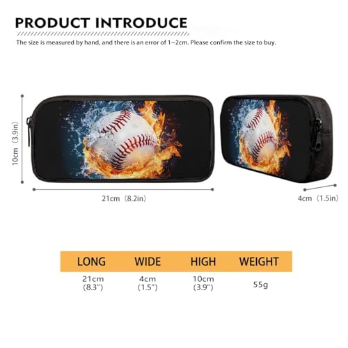 Baseball Water Flame Backpack 4 Pieces Backpack for Children Casual Reusable Casual Preschool School Bag Set with Lunch Bag Pencil Case Water Bottle Sleeve - color: Baseball Water Flame
