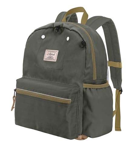 atgark Toddler Backpack for Boys 2-5: Preschool Kindergarten Backpack - 13" Daycare Backpack Fit A4 Folder - color: Olives, style: Ages 2-5 (13" H Fit A4 Folder)
