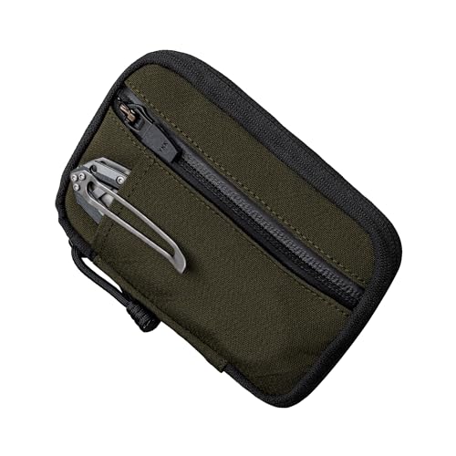 ALPAKA HUB Pouch Pro EDC Organizer - Small Tool Pouch for Electronics, Cables with YKK Zipper, Daily Use and Travel - Axogrid 300D Weatherproof UV Resistant Fabric - color: Army Green Axogrid 300D