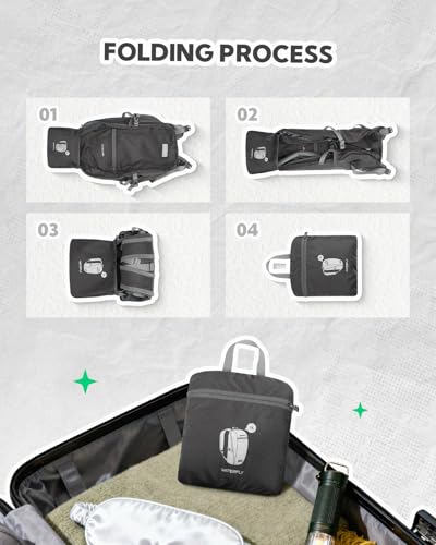 WATERFLY Small Lightweight Packable Backpack: 10L Mini Ultra Light Foldable Travel Sport Cycling Daypack with Breathable Shoulder Strap Outdoor Hiking Walking Day Pack for Women Men - color: Grey