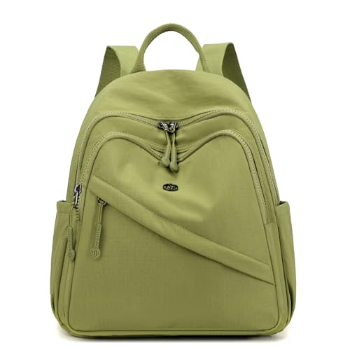 Backpack Purse for Women Ladies Nylon Bag Casual Daypack Travel Shopping Pack (C Style Grass Green) - color: C Style Grass Green