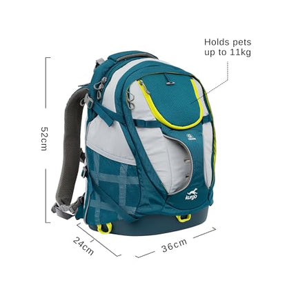 Kurgo G-Train Dog Carrier Backpack - Comfortable Travel Bag for Pets Up to 25 lbs - Waterproof Bottom - Multi-Compartment Pack - Dog Hiking Gear - Rugged Adventure Backpack - Ink Blue - color: Ink Blue