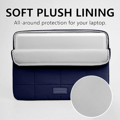Puffy Laptop Sleeve 14 Inch Matte Navy, Waterproof Carrying Case Bag for Women, Fluffy Computer 14 HP Case, Compatible with MacBook Pro 14 Inch, MacBook Air M2 M1, Asus/Dell XPS/Lenovo - color: Matte Navy, size: 14-inch