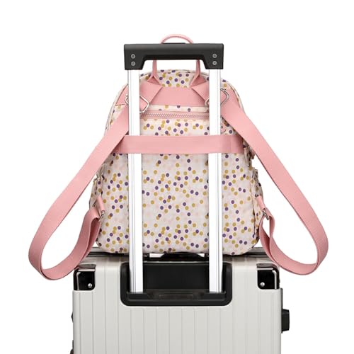 Tanweibago Mini Nylon Women Backpacks,11L Small Ladies backpacks Casual Lightweight Women Shopping Travel Daypack (A-Black White) - color: A-black White