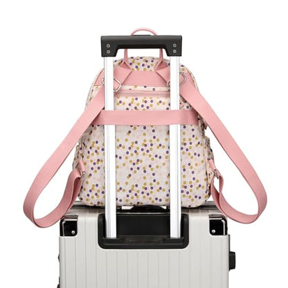 Tanweibago Mini Nylon Women Backpacks,11L Small Ladies backpacks Casual Lightweight Women Shopping Travel Daypack (A-Dot Pink) - color: A-dot Pink